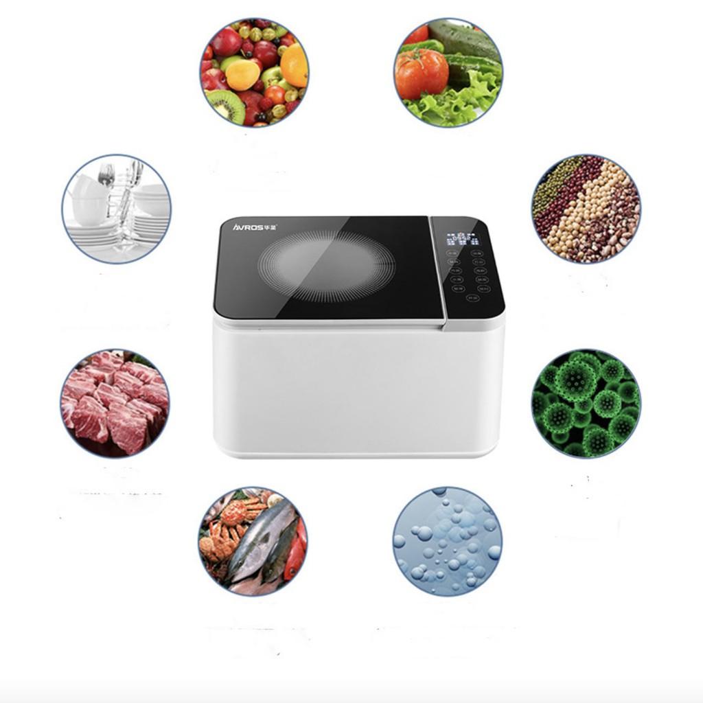 Máy rửa thực phẩm khử độc rau củ quả AVROS Ultrasonic EC dung tích 11L - hàng cao cấp