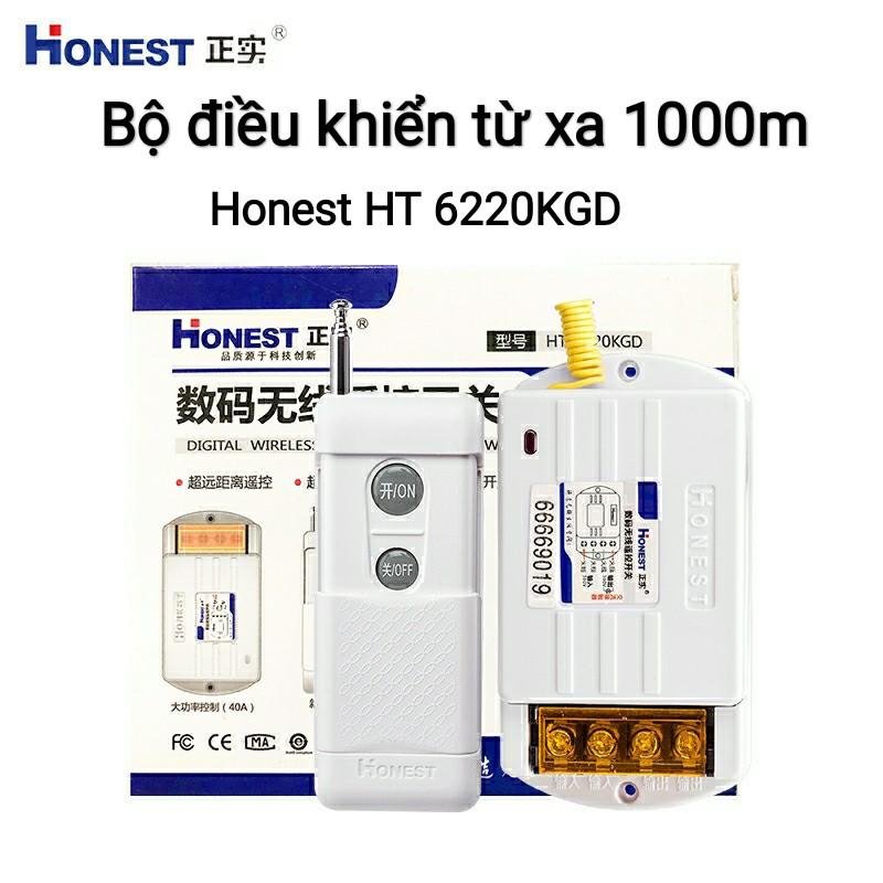 Honest HT-6220KGD Honest HT 6220ZRD Công tắc điều khiển từ xa 1000m cho thiết bị điện, máy bơm có học lệnh