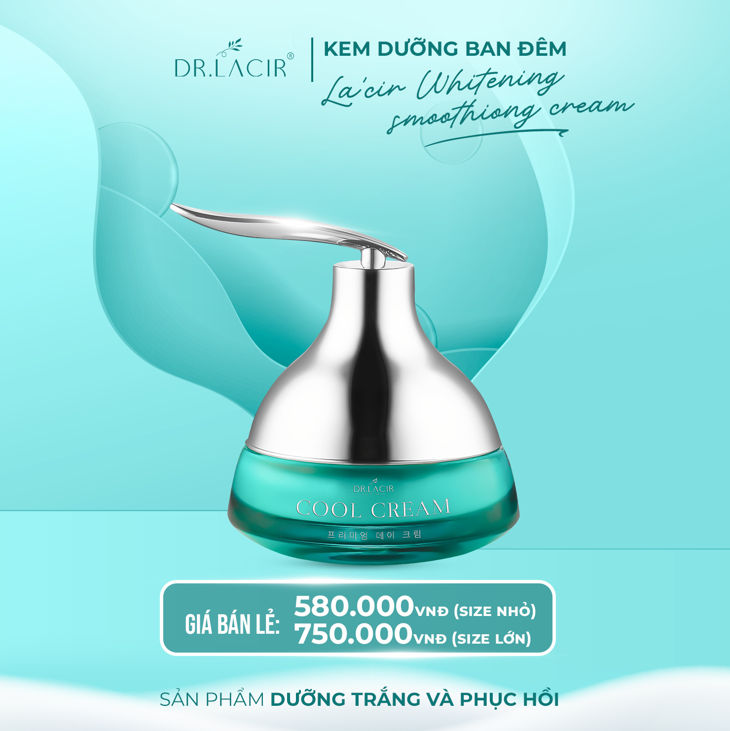 Kem dưỡng da ban đêm Dr. Lacir Lacir Cream giảm nếp nhăn dưỡng da căng bóng