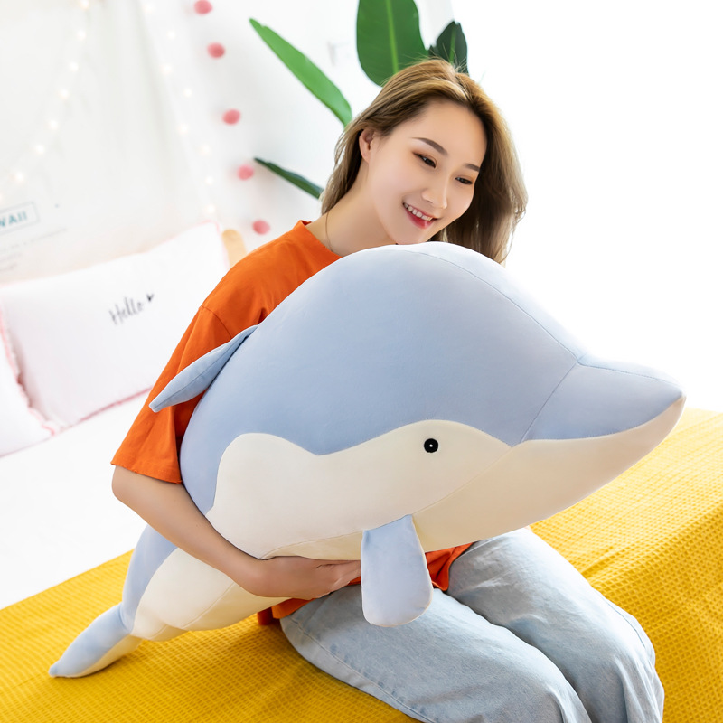 Thú Bông Cá Heo Dễ Thương, Cá Voi Mềm Mịn Cute (35cm---&gt;70cm) Gối Ôm Cá Heo Đáng Yêu, Cá Voi Cao Cấp Hàng Xịn Loại 1 (Tặng Kèm 1 Ví Da 12 Ngăn Đựng Thẻ ATM, CCCD)