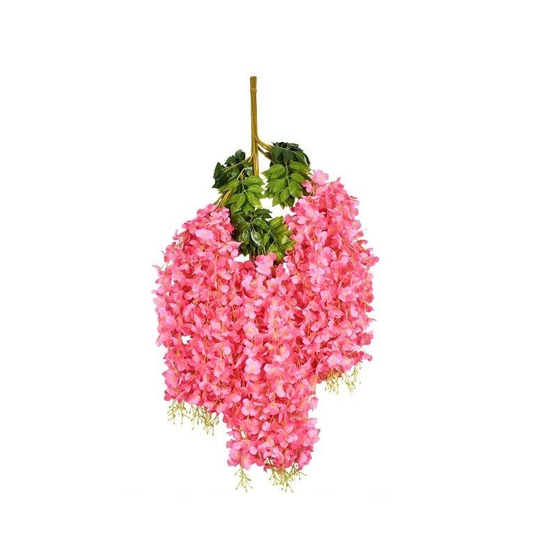 Bó 12 cành tử đằng giả - 1 cành 3 nhánh - dài 100cm - Nhiều loại màu - Dây leo hoa tử đằng giả - Cây giả, hoa lụa trang trí nhà cửa