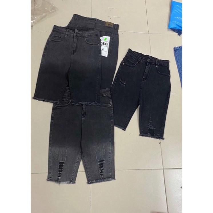 Quần Ngố Jean Bigsize, Quần Lửng Lưng Cao Trên Rốn, Co Giãn Mạnh