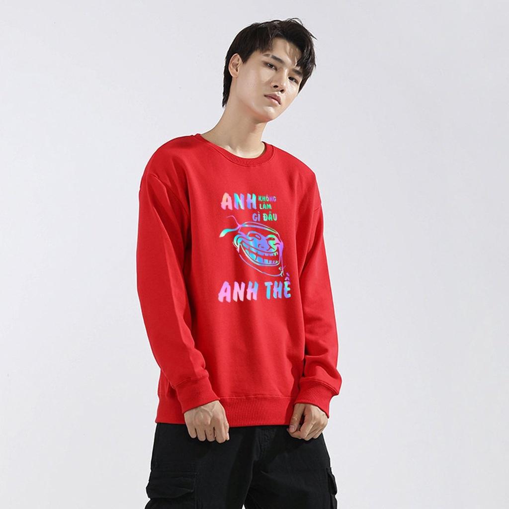 Áo sweater chữ Anh Thề phản quang unisex nam nữ phong cách hàn quốc form rộng – ST198- babitrendy