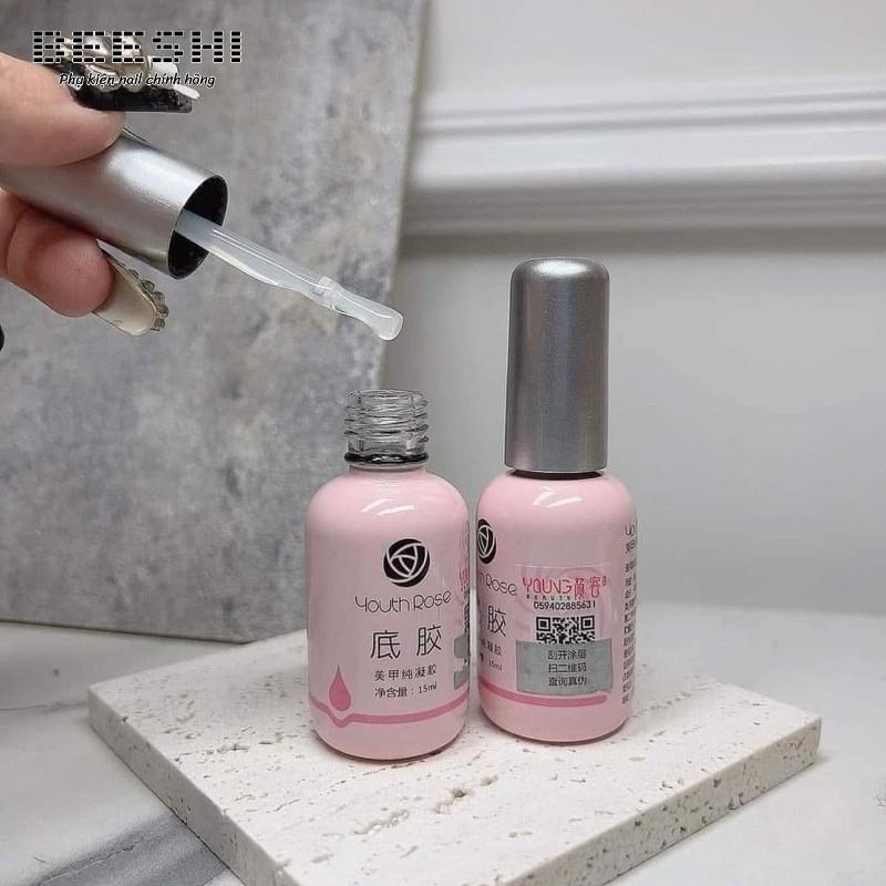 BASE TOP CỨNG MÓNG HOA HỒNG 15ml- beeshi shop nail