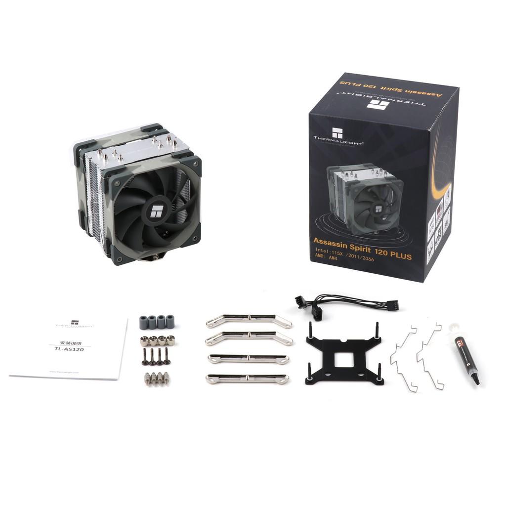 Quạt tản nhiệt cpu Thermalright Assassin Spirit 120 Plus AS120 - 2 quạt, 4 ống mạ Nickel, hiệu năng giảm nhiệt tốt