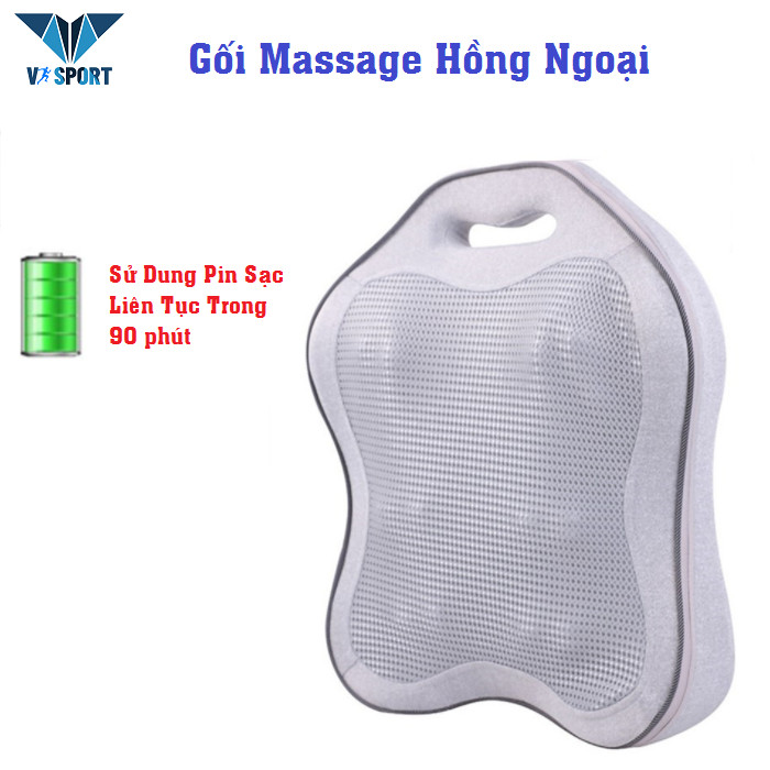 Máy Massage Toàn Thân Hồng Ngoại, Gối Massage Vai, Cổ Gáy, Massage Lưng - Gối Mát Xa Sử Dụng Bi Lăn Massage Toàn Lưng Kết Hơp Nhiệt Hồng Ngoại