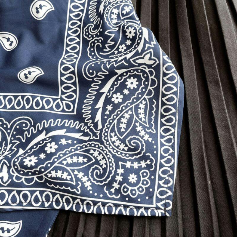 ÁO YẾM THỔ CẨM BUỘC NƠ HOẠ TIẾT VINTAGE