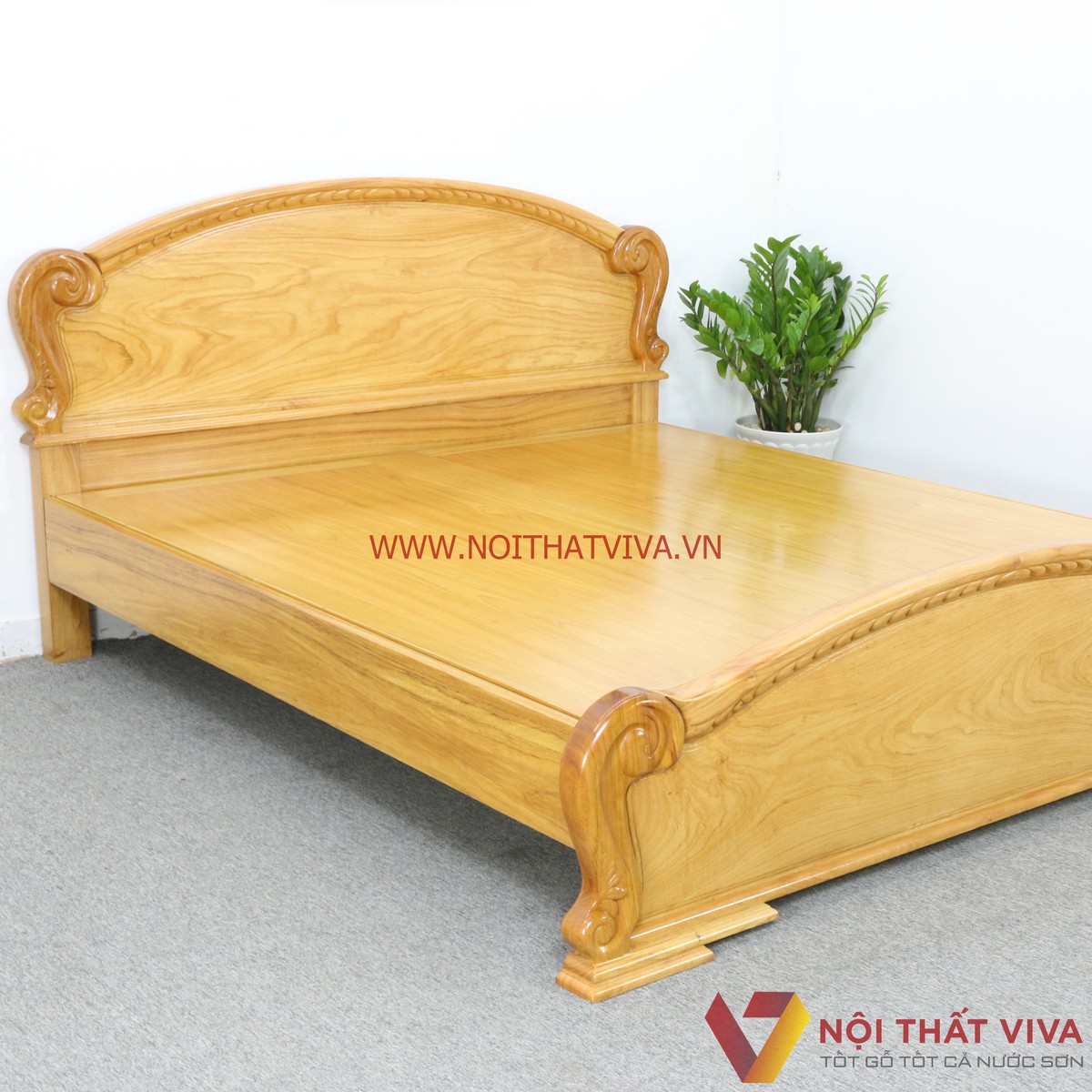 Giường Ngủ Gỗ Gõ Đỏ Đầu Vòm Vạt Phản Cao Cấp Hiện Đại