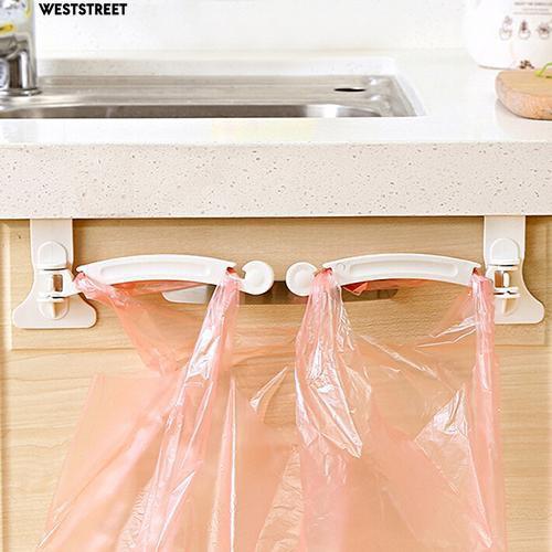 Móc nhựa treo túi đựng rác gắn cửa dán cửa tủ Móc treo đồ đa năng phòng bếp