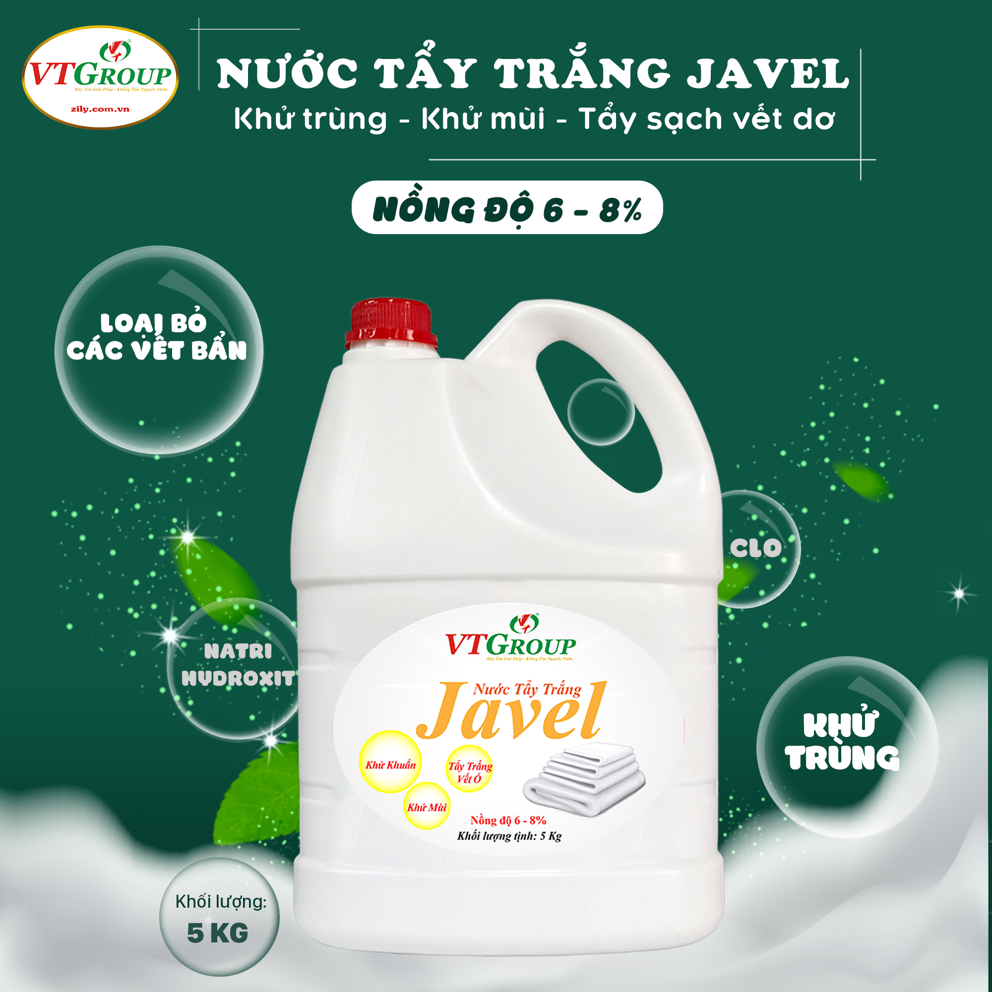 Nước tẩy Javel 5kg