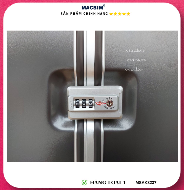 Vali cao cấp Macsim MSAK8237 cỡ 20inch cỡ 24inch cỡ 28 inch