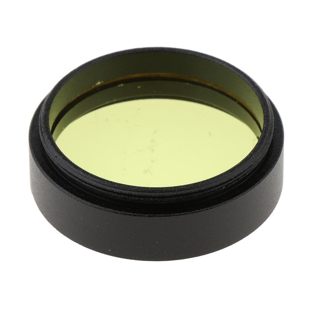 Universal Telescope Eyepiece Moon Planet Filter Yellow for Astronomy 1.25"