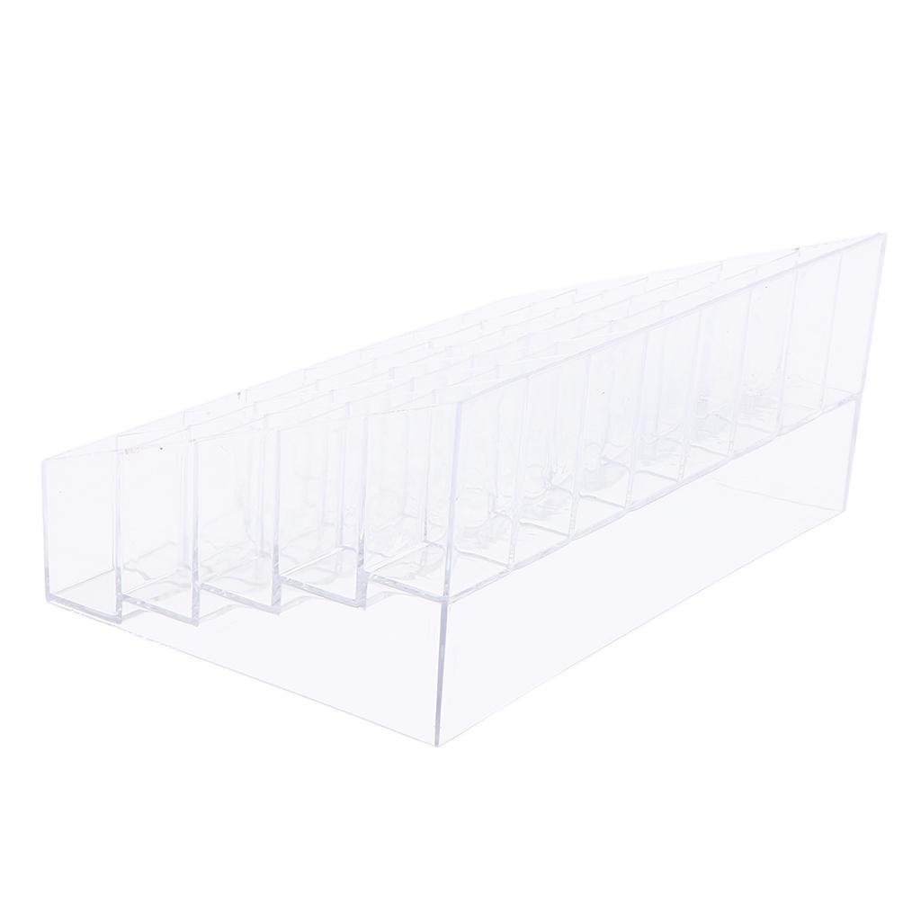 24 Grids Lipstick Nail Holder Display Clear Acrylic Makeup Organizer