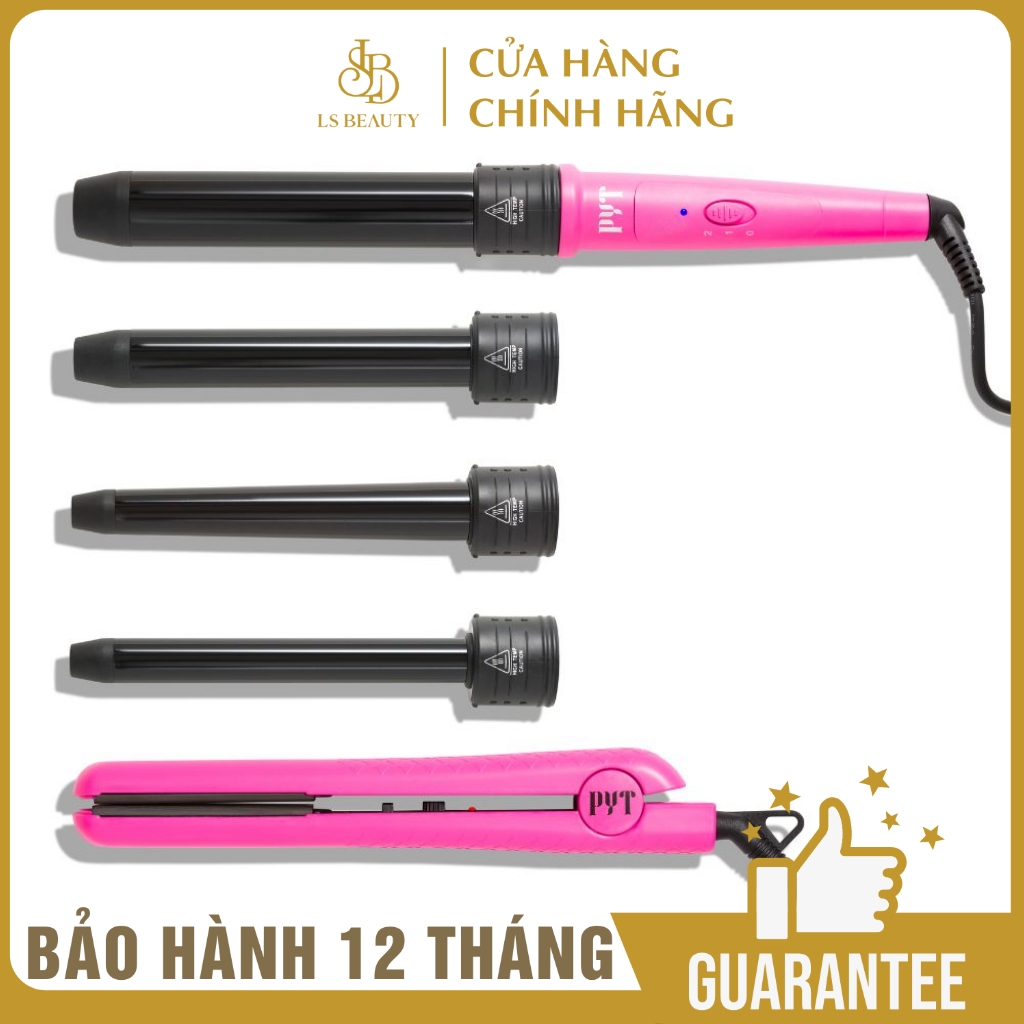 Bộ Máy Duỗi Uốn PYT Sasha (2trong1) - Set Sasha Kit - Kèm Đầu Uốn 3 Kích Cỡ