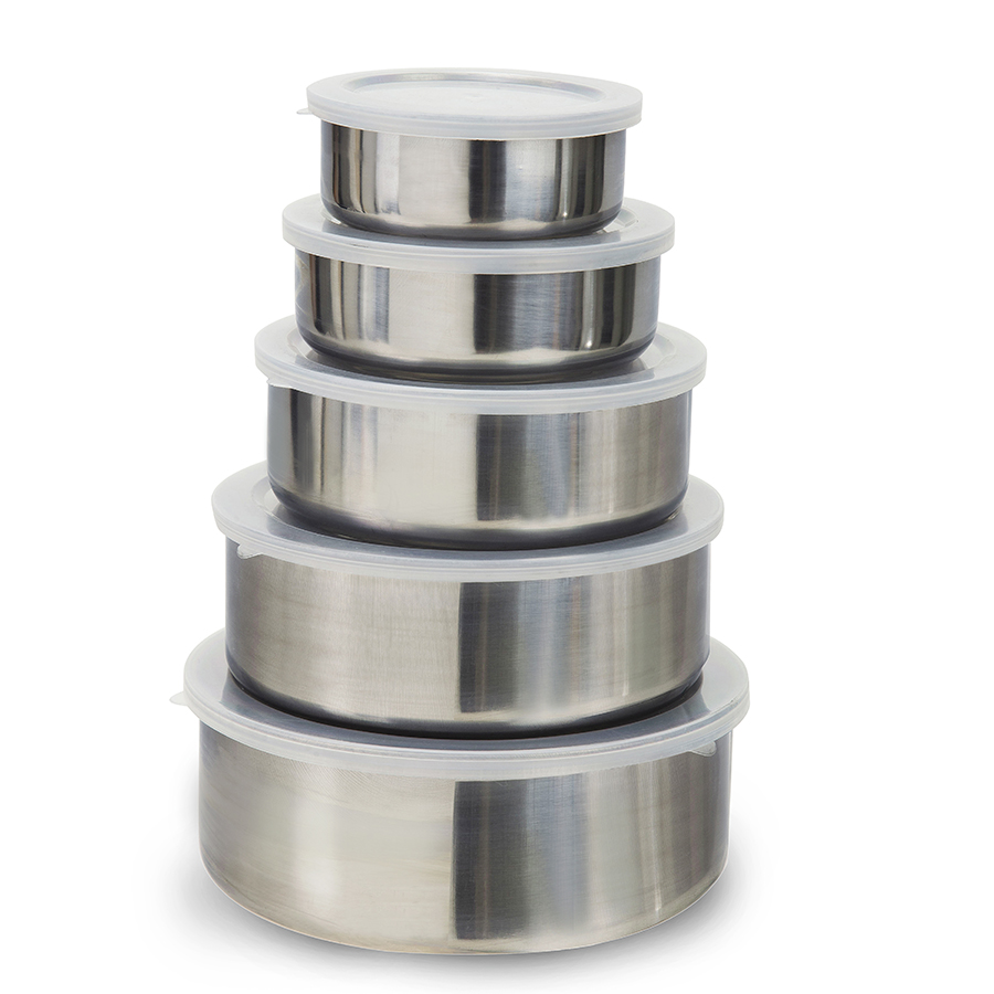 Bộ Thố Inox 5 cái - Hộp Đựng Thực phẩm 10,12,14,16,18M
