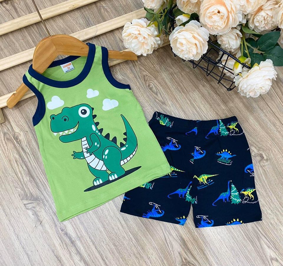 COMBO 3 BỘ BA LỖ IN HÌNH CUTE CHO BÉ
