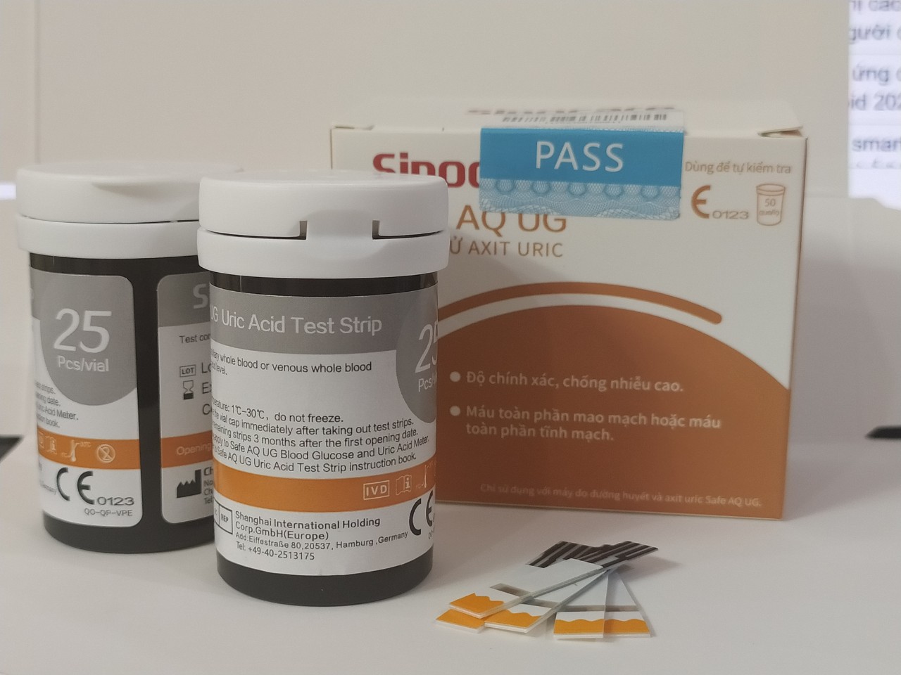 BỘ MÁY ĐO ĐƯỜNG HUYẾT VÀ AXIT URIC 2 TRONG 1 KÈM 100 QUE KIM