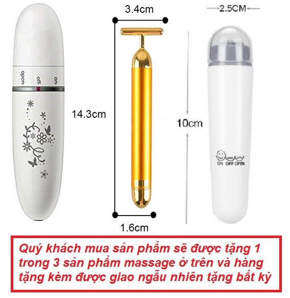 Máy massage rung xoáy đảo đa công dụng cầm tay mini (tặng kèm 1 SP Massage Rung Mạnh trong 3 SP Ngẫu Nhiên)