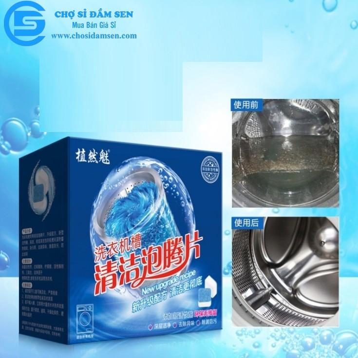12 Viên sủi tẩy lồng máy giặt diệt khuẩn và tẩy chất cặn chất lượng cao