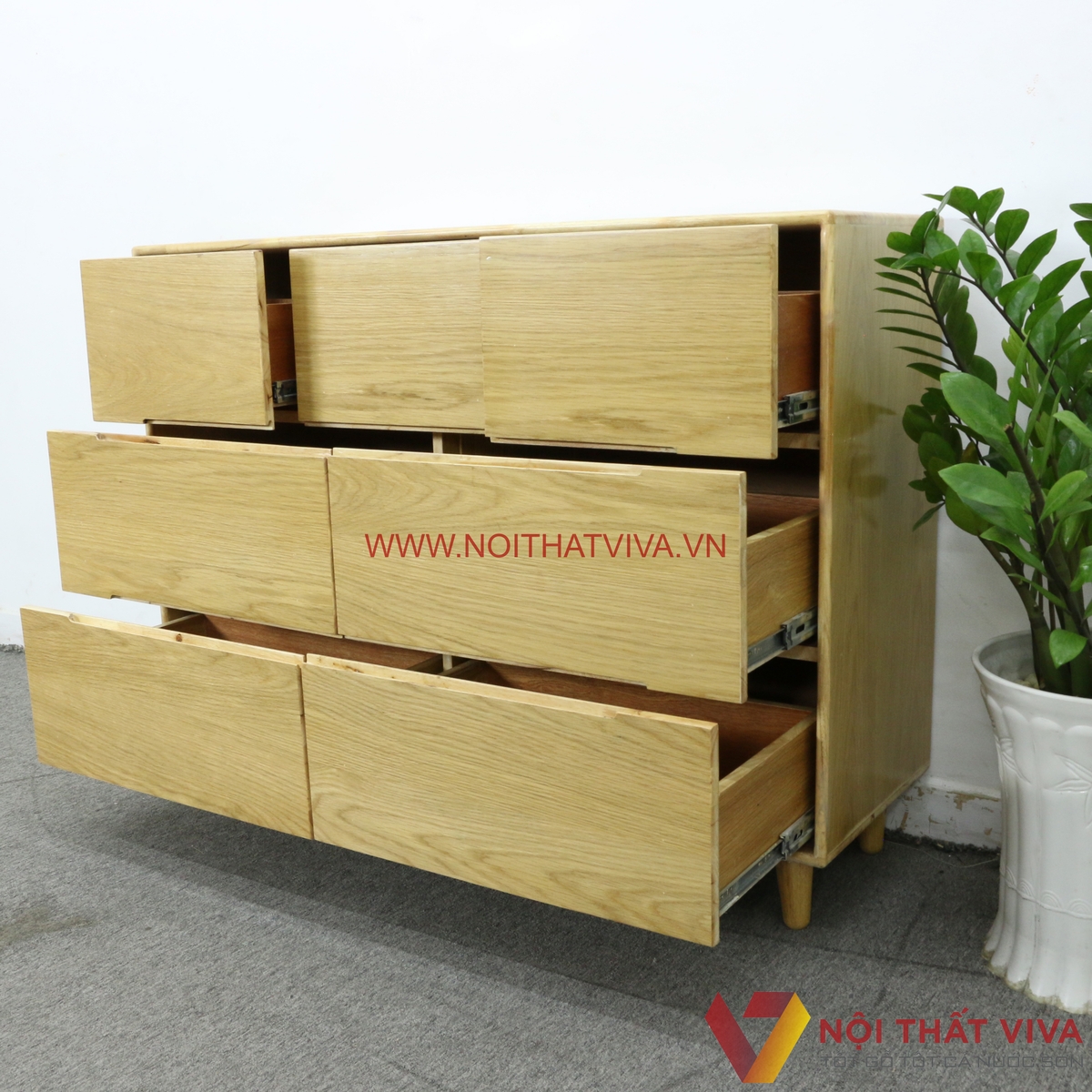 Tủ Gỗ Nhỏ Đựng Quần Áo Chân Cao Màu Sồi Mỹ Tự Nhiên Bền Đẹp Giá Rẻ