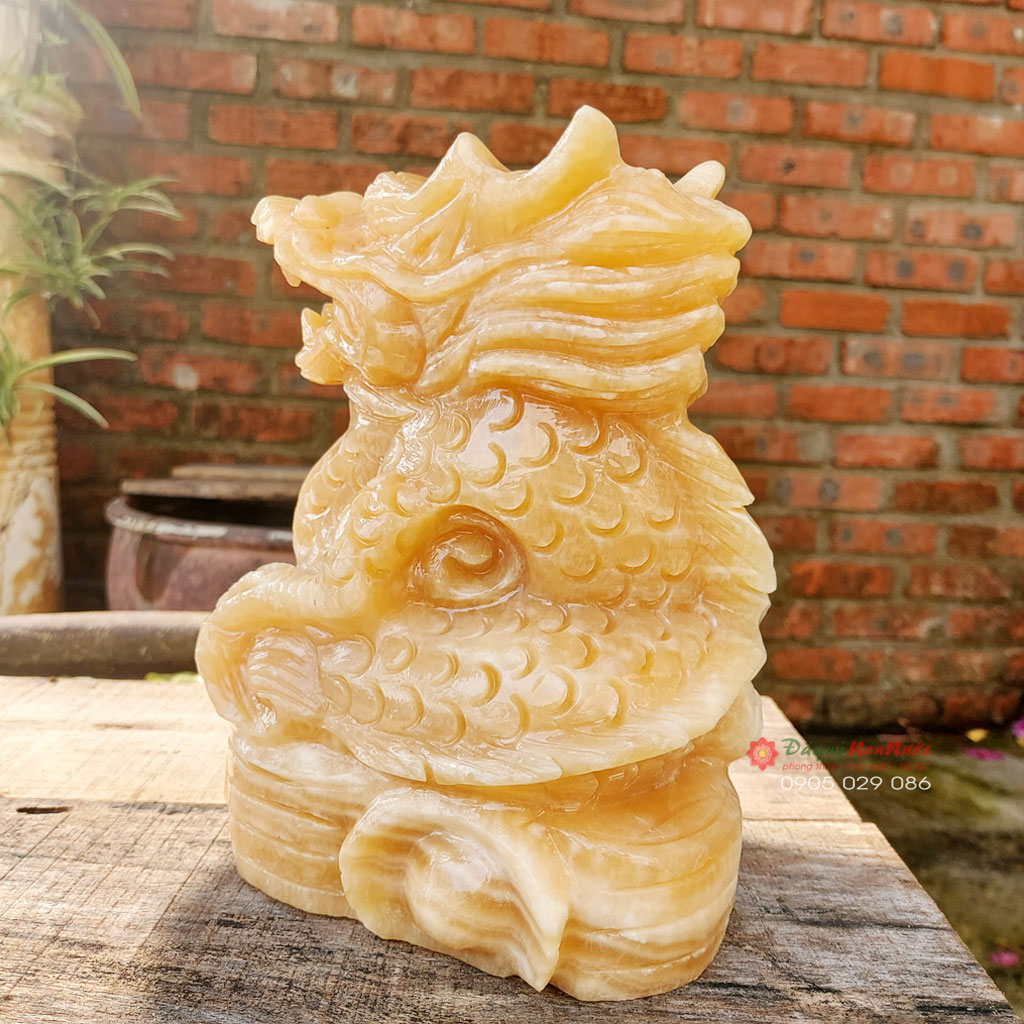 Tượng Rồng đá phong thuỷ 12 con giáp đá ngọc hoàng long