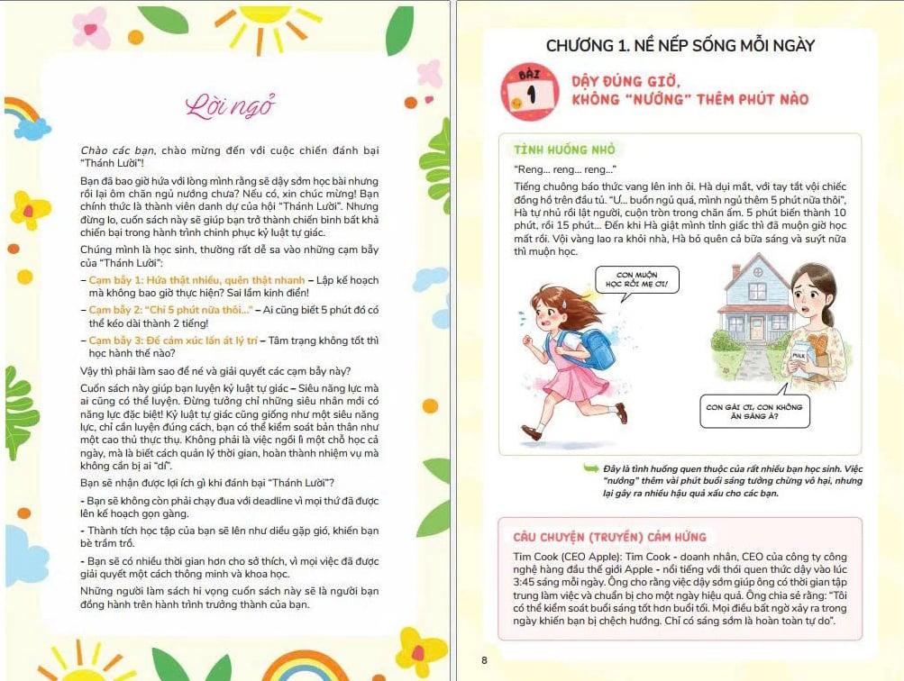 Sách - Kỷ Luật Tự Giác Cho Học Sinh - Hành Trình Đánh Bại "Thánh Lười" và Những Thói Quen Xấu