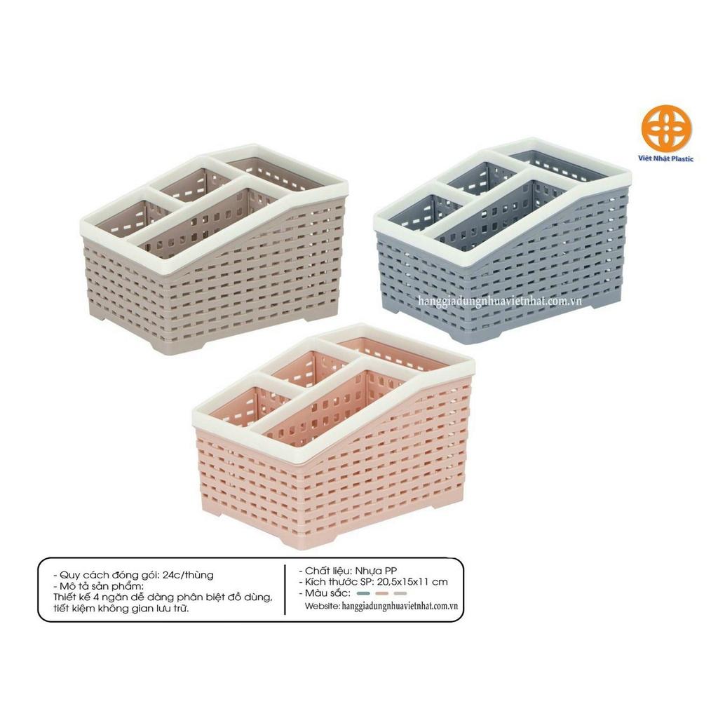 Khay để mỹ phẩm Việt Nhật 5688 đựng đồ đa năng 4 ngăn Cỡ TO