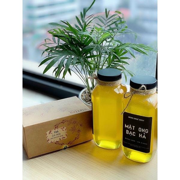 Chai thuỷ tinh đựng sữa hạt vai vuông nắp nhựa chống gỉ sét