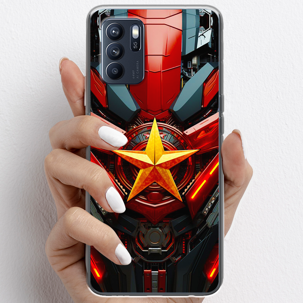 Ốp lưng cho Oppo Reno6 , Reno6 Z, Reno6 Pro nhựa TPU mẫu Ngôi sao vàng