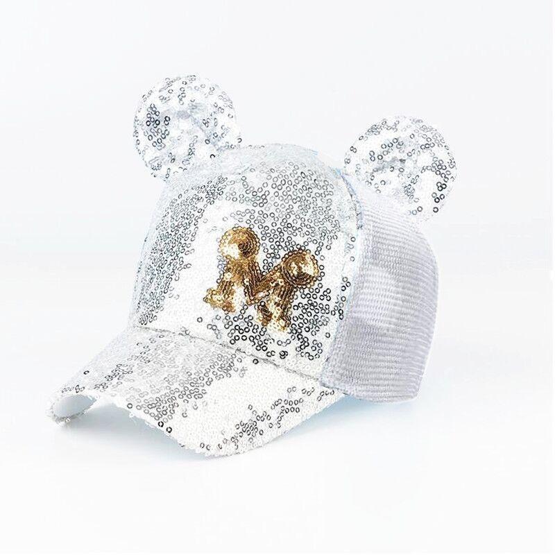 Mũ hai chiếc mũ Ear Mũ mới Trẻ em Snapback Girls Lưới bóng chày với đôi tai mũ hài hước Mùa hè Hip Hop Mũ mũ Color: golden Size: 48 - 52cm