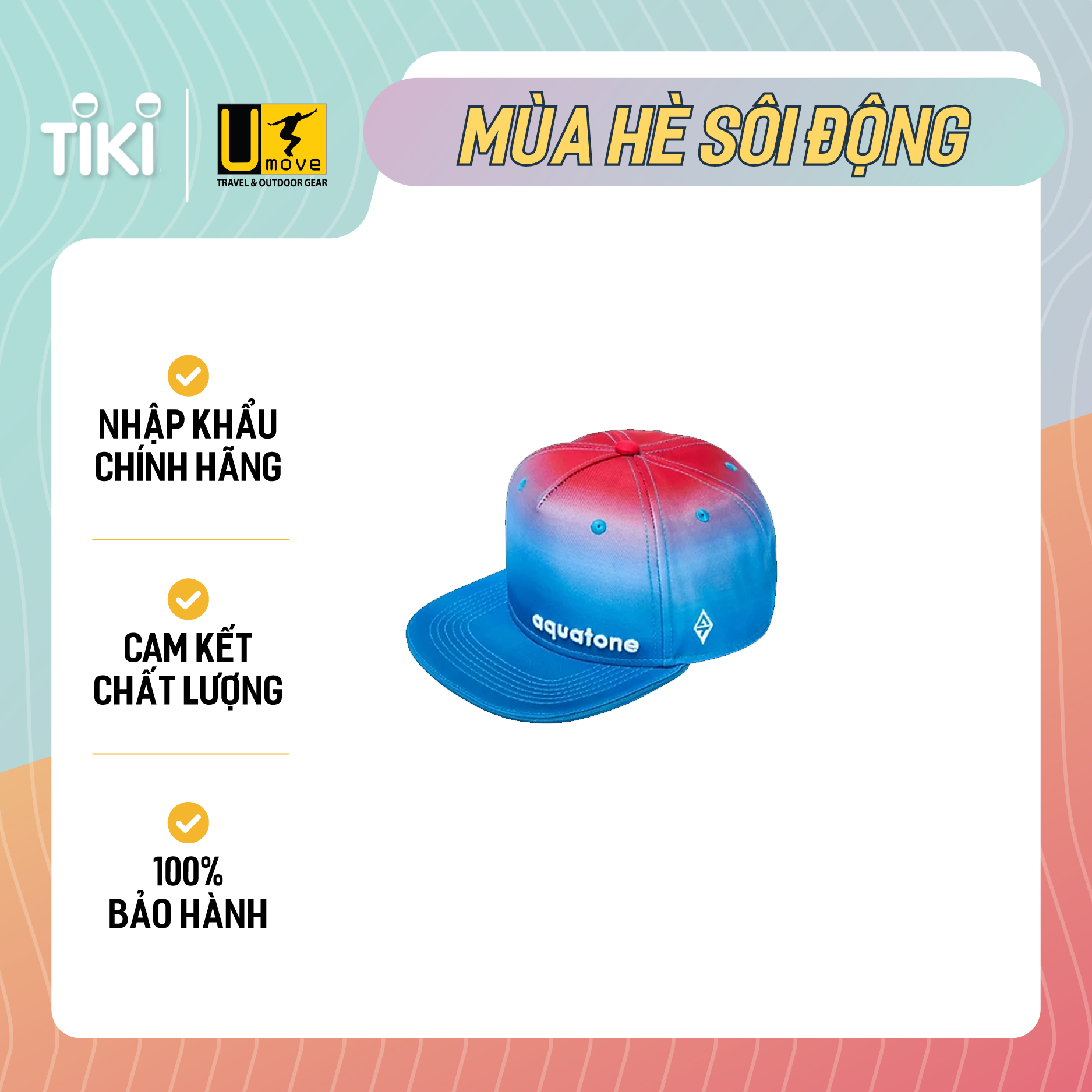 Mũ lưỡi trai Aquatone Logo Flat Cap TC-AC021