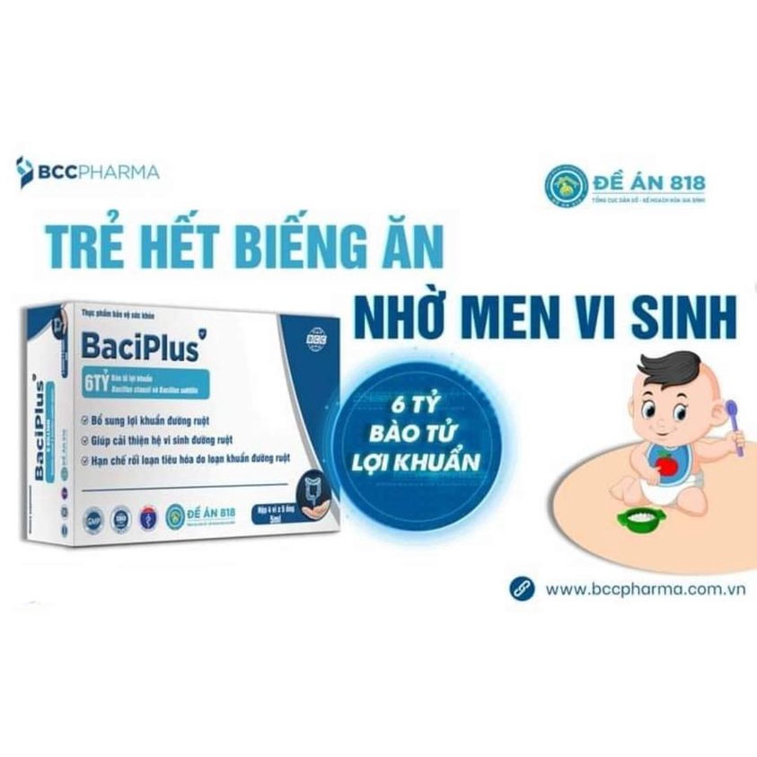 Lợi khuẩn Baciplus 20 ống tăng cường sức khỏe hệ tiêu hóa