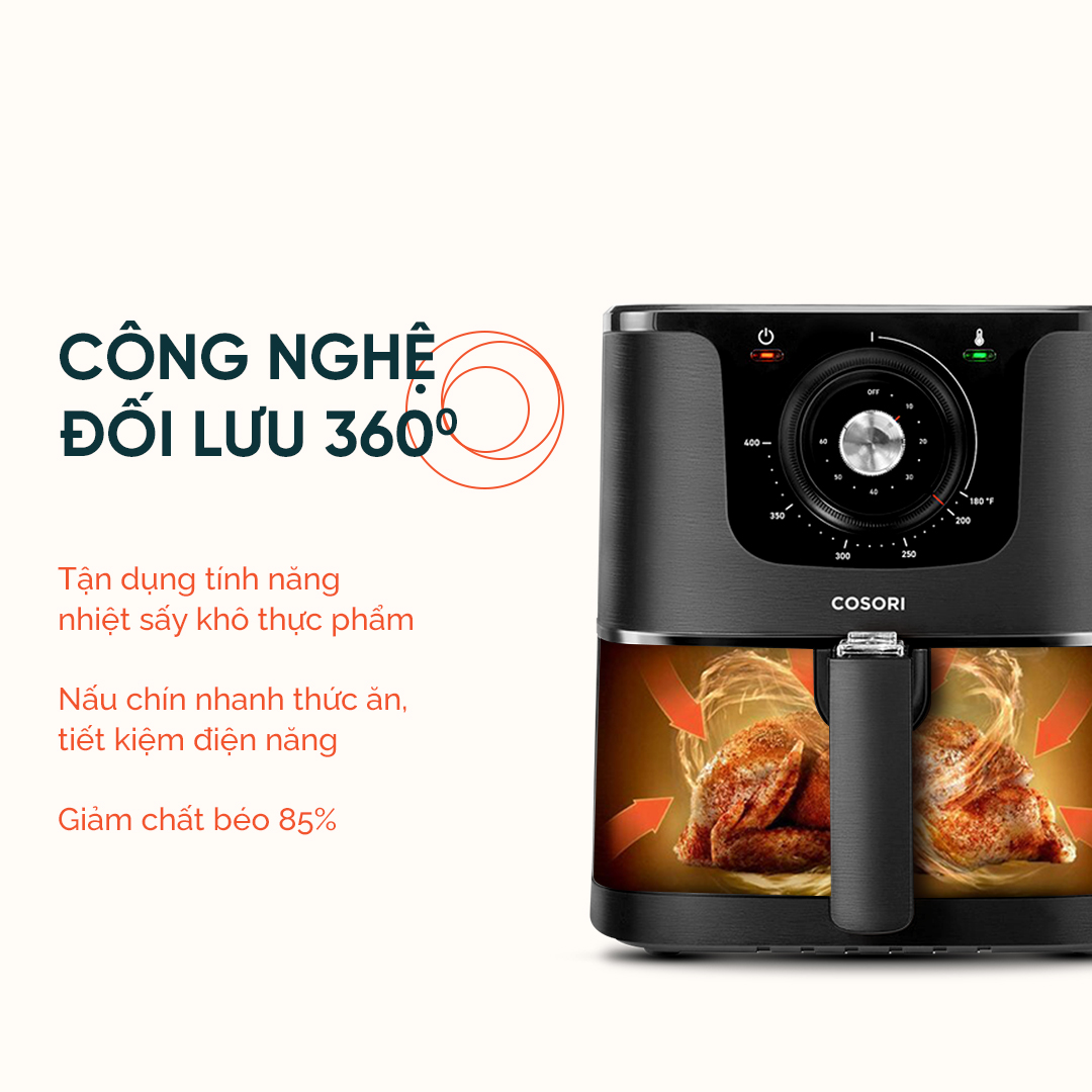 NỒI CHIÊN KHÔNG DẦU COSORI CO158- AF/5.5L- HÀNG CHÍNH HÃNG