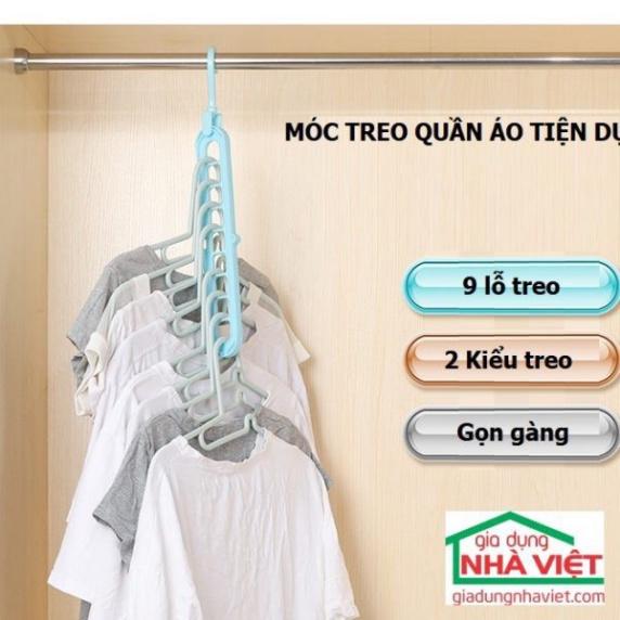 Móc Treo Quần Áo Đa Năng 9 Lỗ
