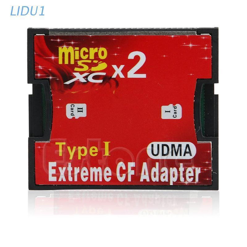 Đầu đọc thẻ nhớ LIDU1 2 cổng Micro SDHC TF sang CF