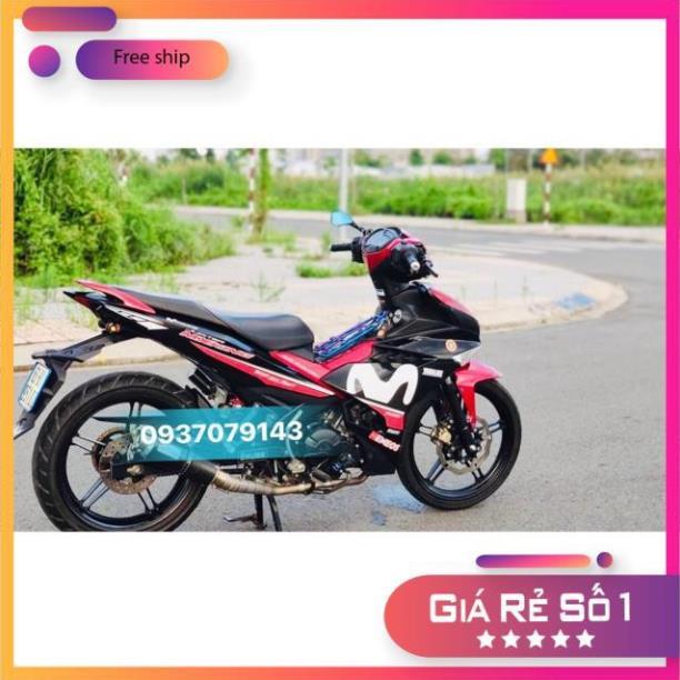 Tem rời exciter 150 Movistar đỏ đen 3 lớp ko bay màu bảo hành màu sắc vĩnh viễn