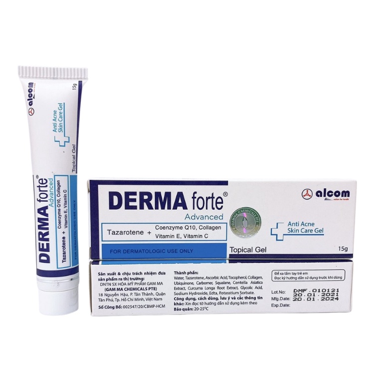 Gel Hỗ Trợ Giảm Mụn, Giảm Thâm Derma Forte Advanced Topical Gel