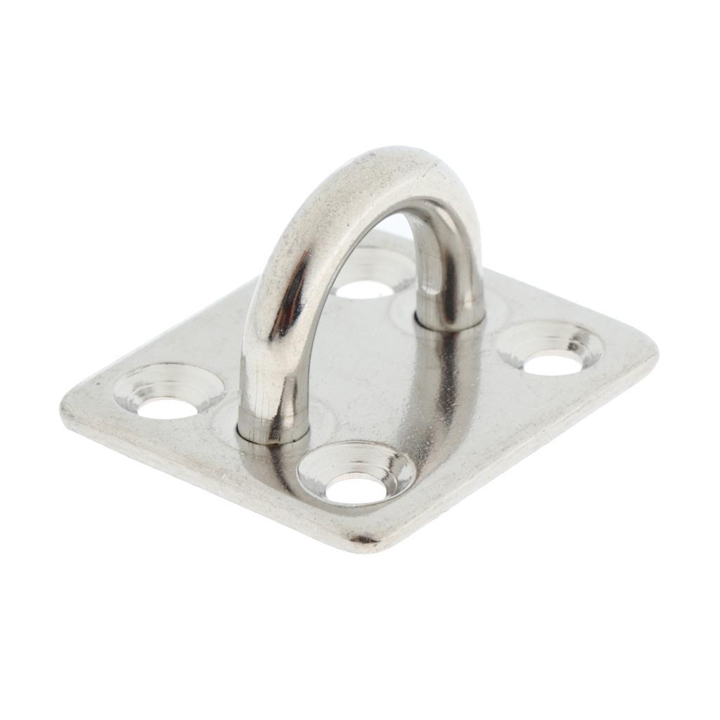 Heavy Duty Anchor 304 Stainless Steel Boat Square Eye Plate, for Yoga Swings Hammocks, Boat Rigging, Marine Deck Hardware