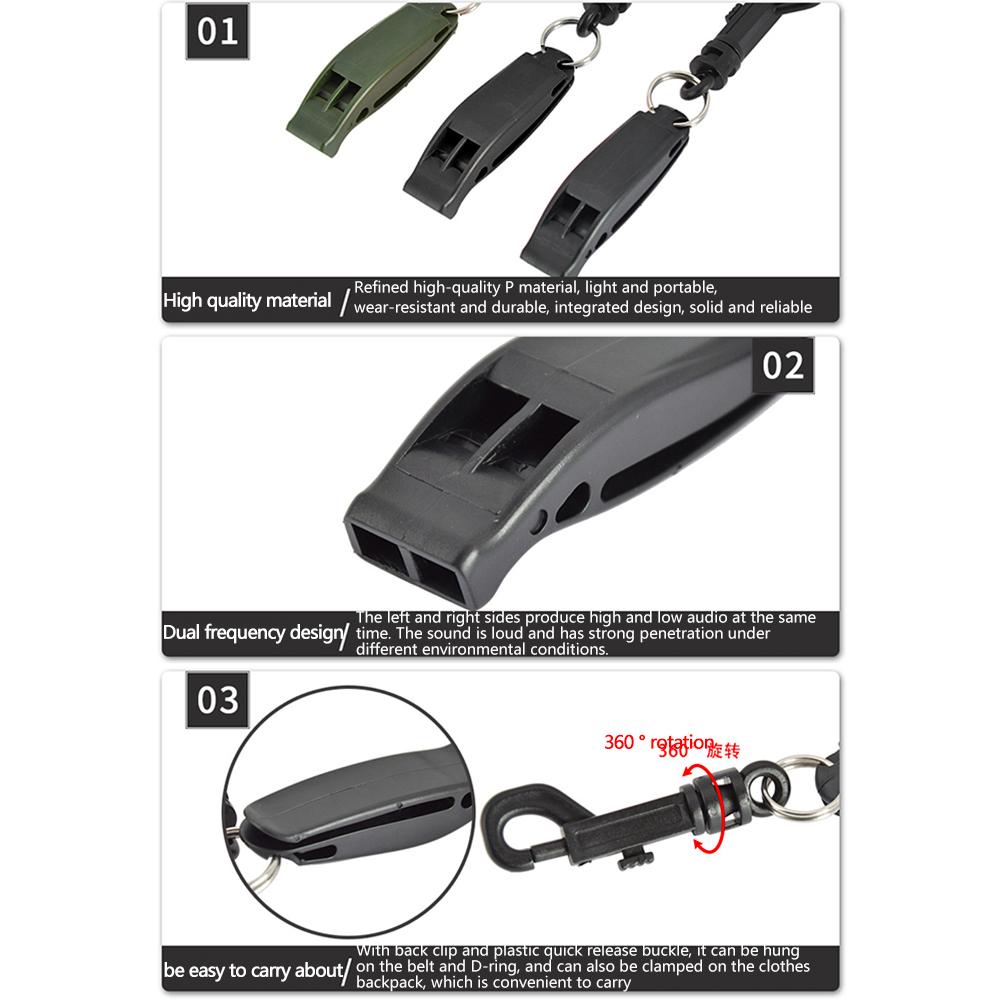 Còi còi ngoài trời Còi còi tần suất còi đa chức năng Color: Army Green