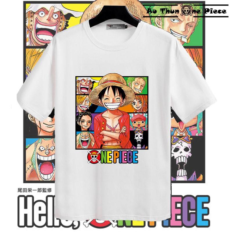 ️️Áo Thun In Hình Monkey D. Luffy Cực Kỳ &quot;Cute&quot; 4 Màu - Áo Thun One Piece