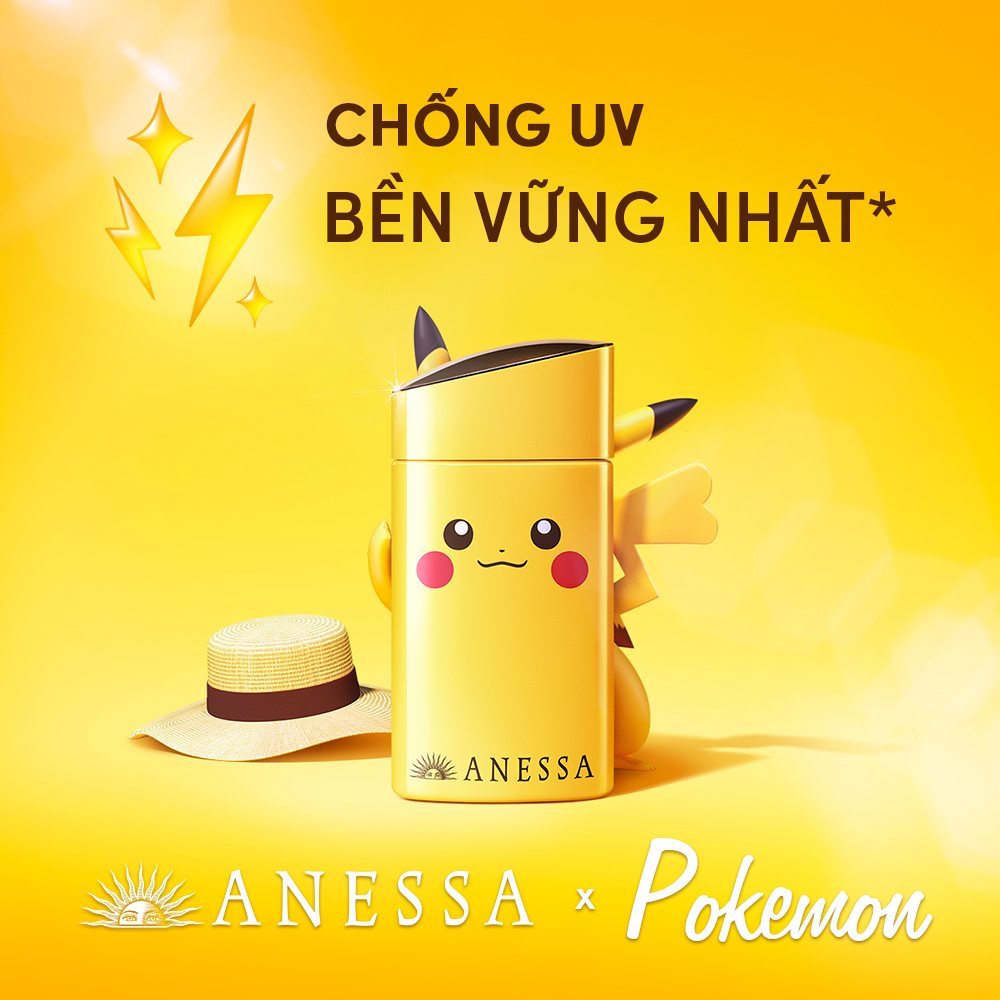 [PHIÊN BẢN GIỚI HẠN POKEMON] Kem chống nắng dạng sữa dưỡng da bảo vệ hoàn hảo Anessa Perfect UV Sunscreen Skincare Milk SPF 50+ 60ml