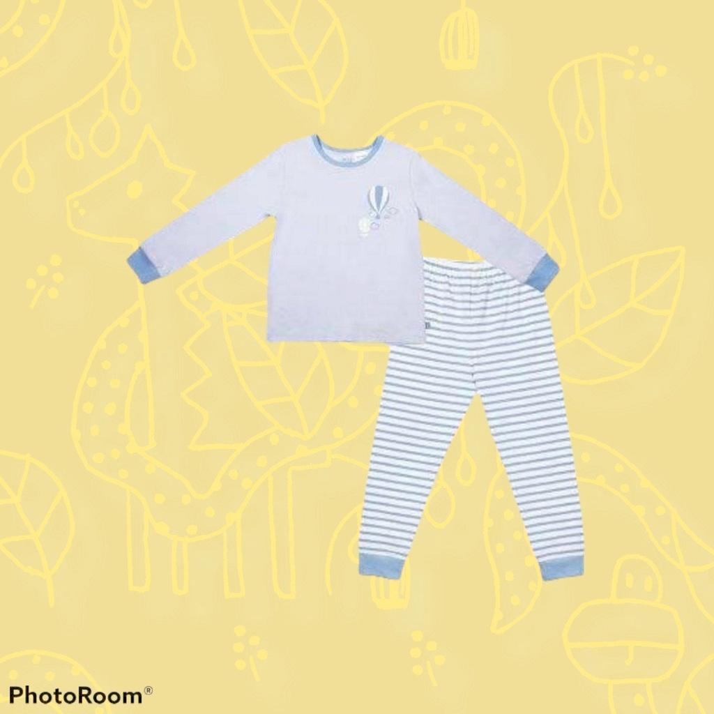 Bộ dài tay chui đầu cotton quần kẻ