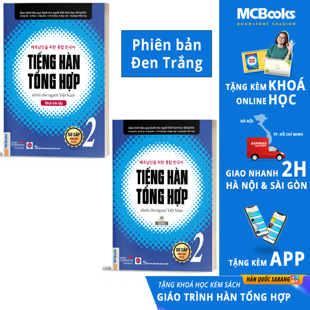 Combo Cẩm Nang Học Tiếng Hàn Bán Chạy: Tiếng Hàn Tổng Hợp Dành Cho Người Việt Nam - Sơ Cấp 2: Giáo Trình + Sách Bài Tập (Bộ Sách Giúp Bạn Công Phá Tiếng Hàn Thành Công / Tặng Kèm Bookmark Green Life)