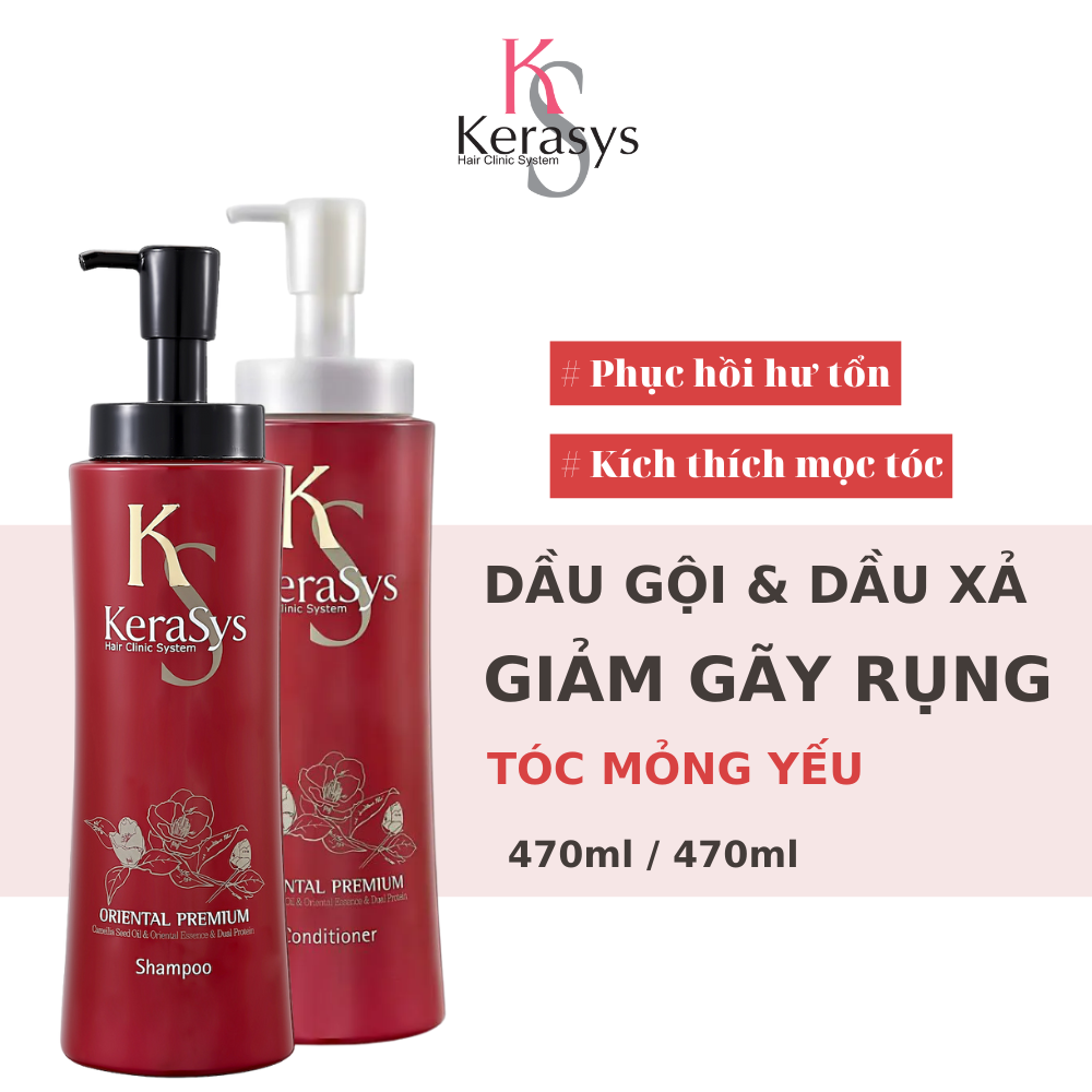 Combo Dầu Gội Cao Cấp Làm Dày Tóc Kerasys + Dầu Xả Cao Cấp Làm Dày Tóc Kerasys