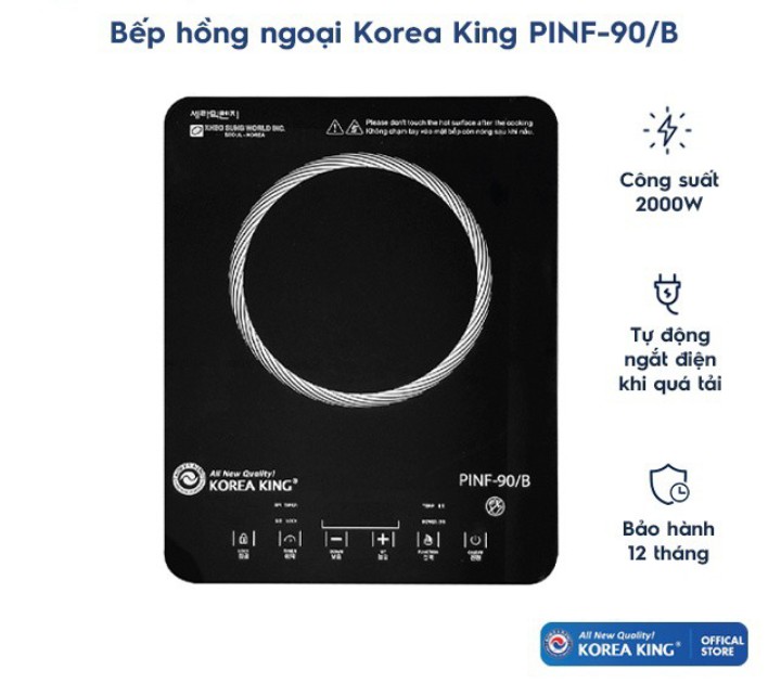 Bếp hồng ngoại Korea King cảm ứng PINF-90/B-hàng chính hãng