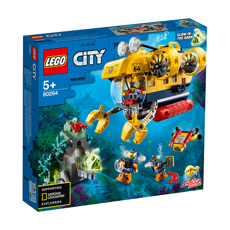 Đồ Chơi Lắp Ráp Tàu Ngầm Thám Hiểm Đại Dương LEGO CITY 60264 (286 Chi Tiết) 