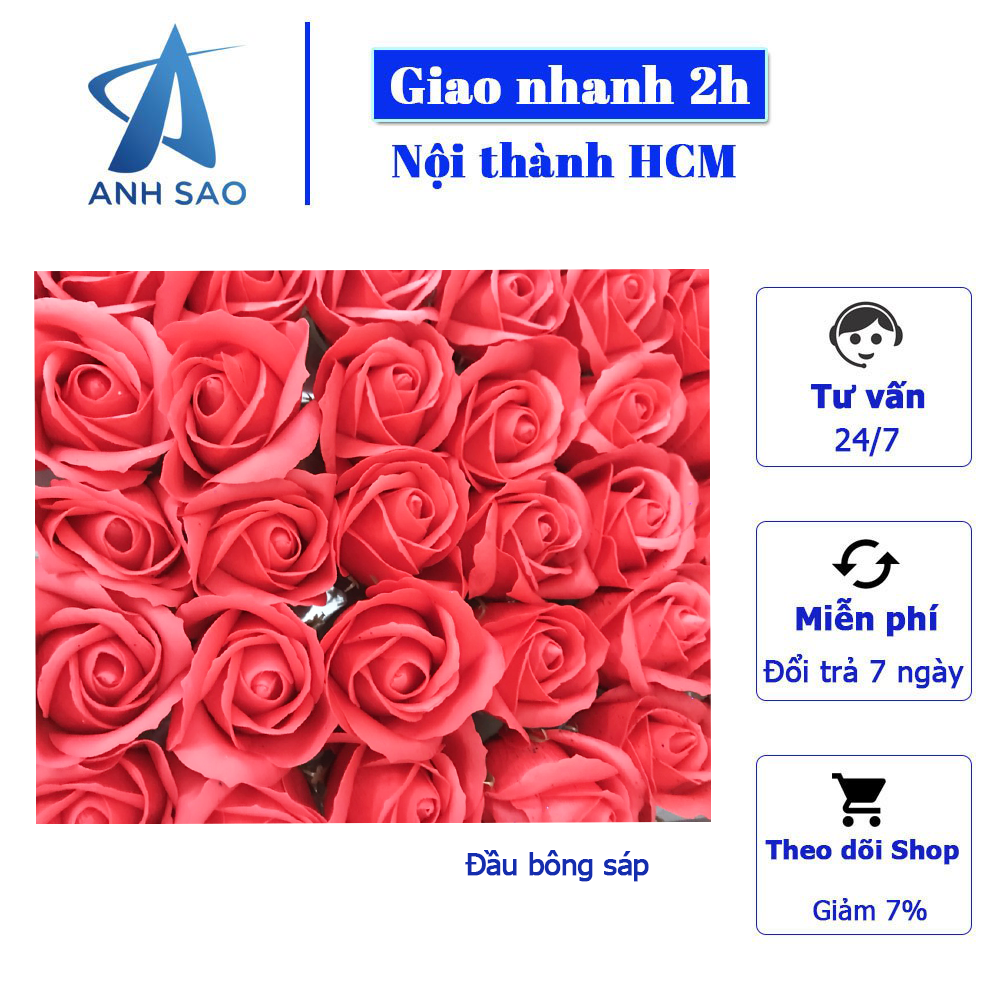 [HANDMADE] Combo 10 đầu bông hoa sáp / kim tuyến A dùng trang trí hộp quà