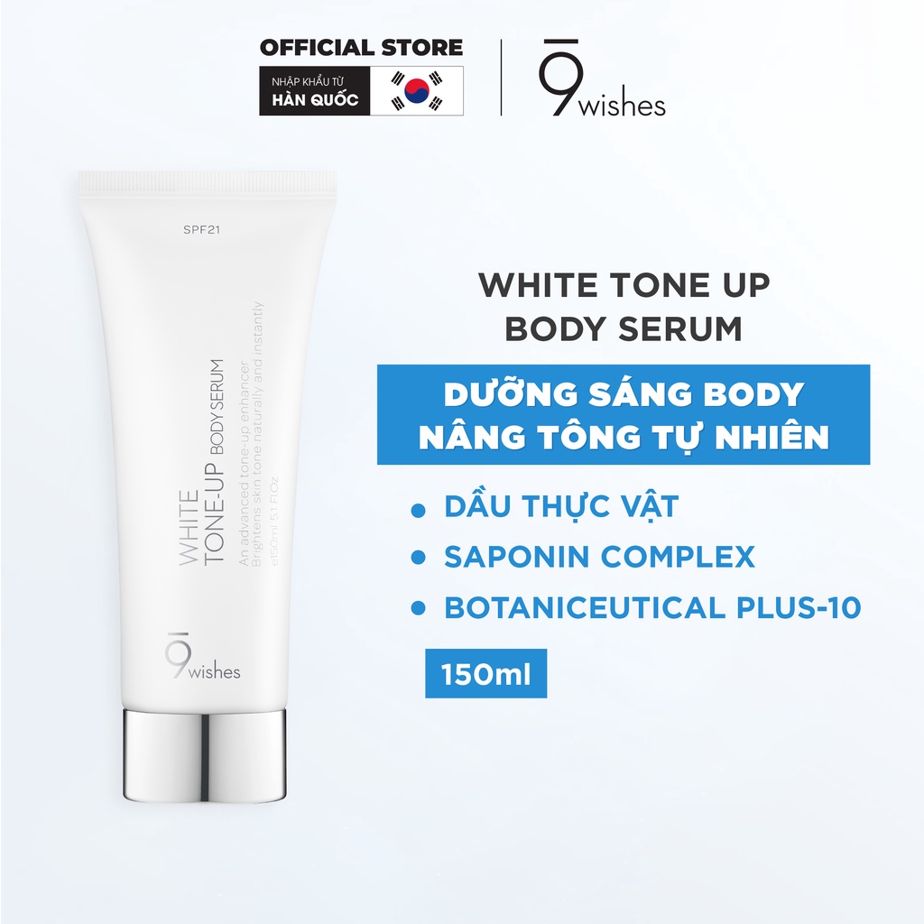 Combo x2 Tinh chất 9 Wishes White Tone-up Body Serum 150ml