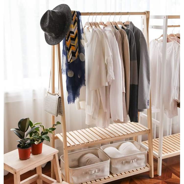 Kệ GỖ treo quần áo CHỮ A có ảnh thật