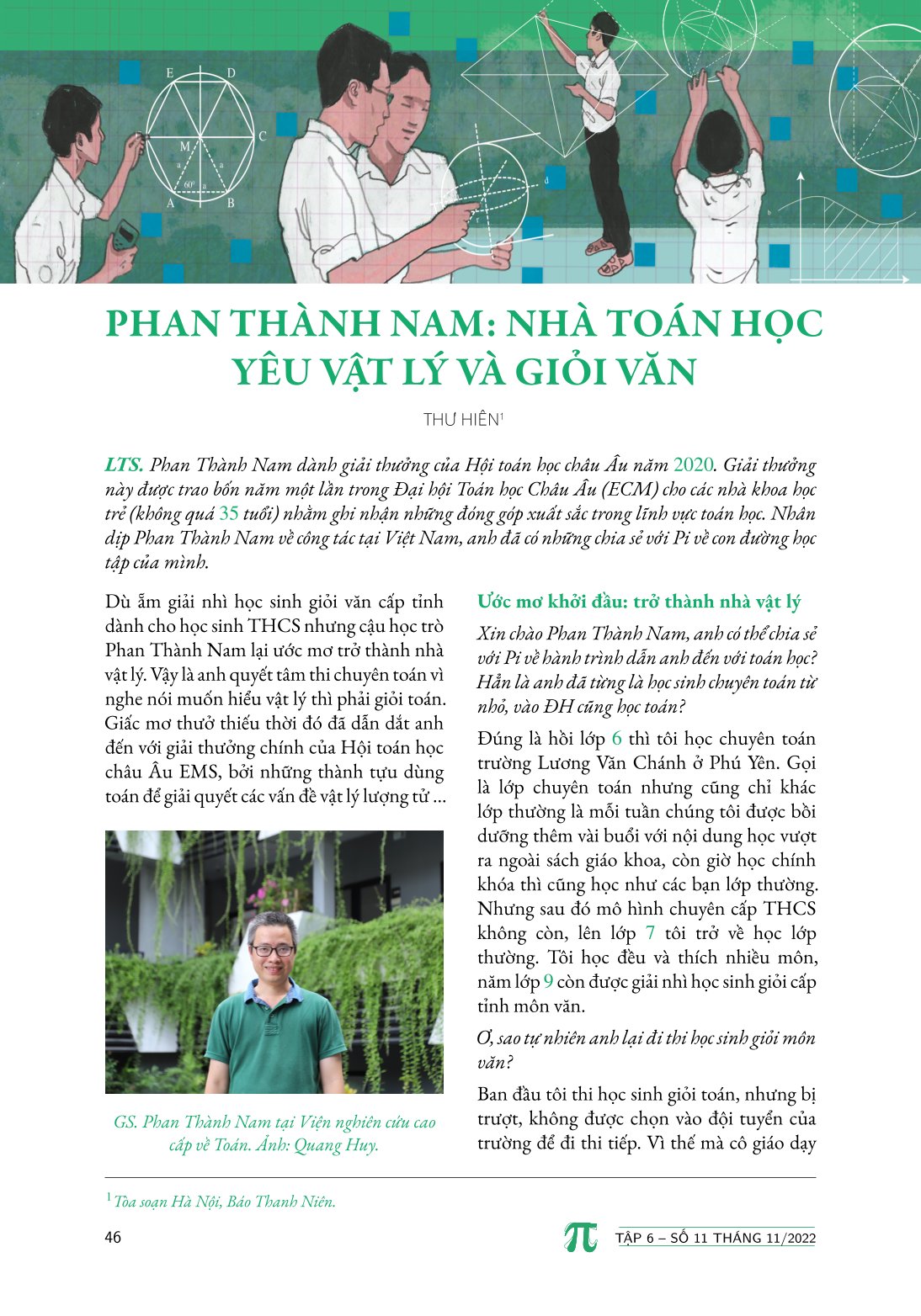 Tạp chí Pi- Hội Toán học Việt Nam số 11/ tháng 11 năm 2022